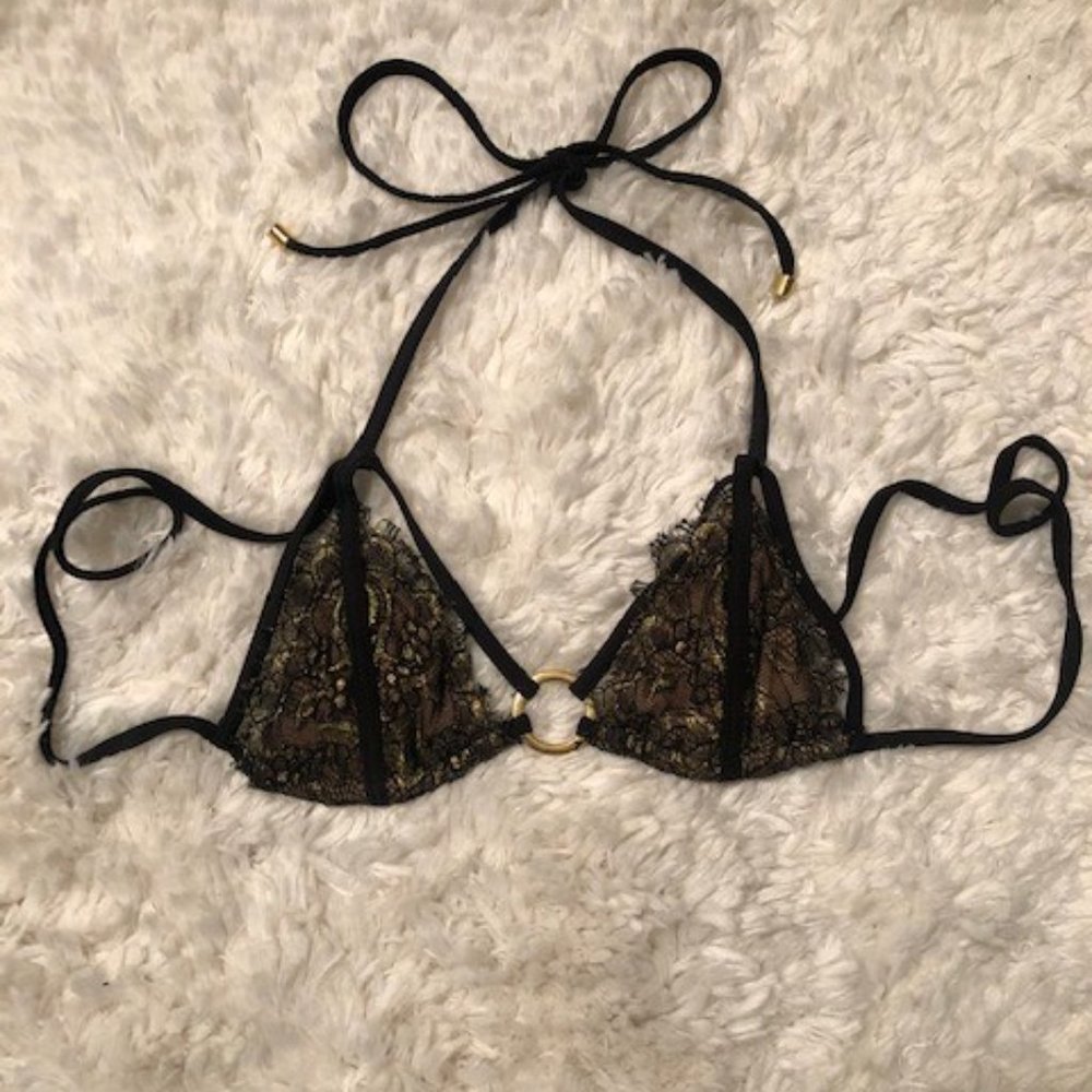 Beach Bunny Gun Powder Bikini top - small